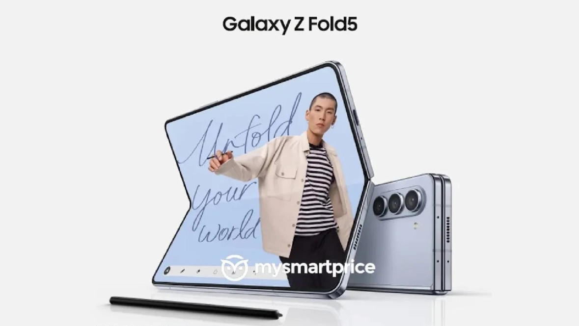 Ảnh poster quảng cáo Galaxy Z Fold 5.