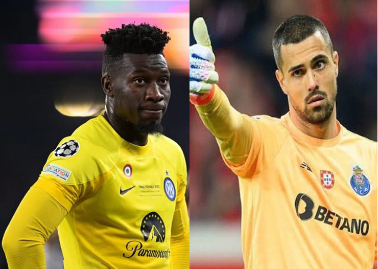 Andre Onana (Inter Milan) và Diogo Costa (Porto) là những cái tên MU nhắm đến nếu De Gea ra đi