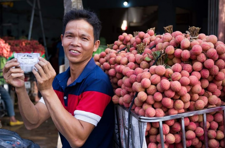 Tại mỗi điểm thu mua, người bán được phát phiếu, kèm theo giá bán. Hiện giá vải thiều từ 10.000 đến 35.000 đồng một kg, tuỳ vào mẫu mã và chất lượng.