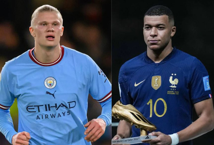 Erling Haaland bị Kylian Mbappe bắt kịp thành tích ghi 54 bàn thắng mùa giải 2022/23 ở cả cấp độ CLB và ĐTQG