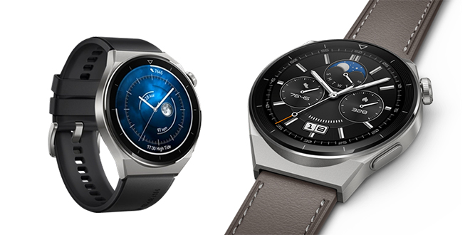 Huawei Watch GT3 Pro sở hữu thiết kế sang trọng với chất liệu Titan và kính sapphire cắt vát kim cương