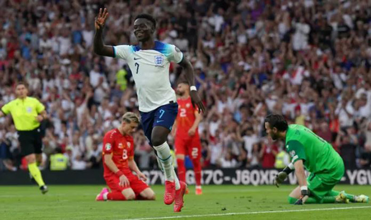 ĐT Anh dễ dàng "bắt nạt" đối thủ Bắc Macedonia ở sân Old Trafford