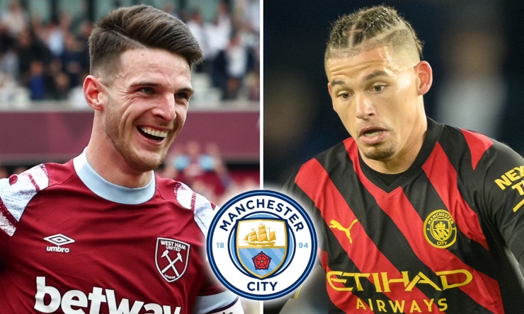 West Ham hứng thú với đề nghị đổi Declan Rice lấy&nbsp;Kalvin Phillips của Man City