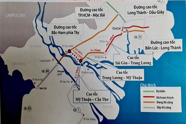 Cao tốc Cao Lãnh - An Hữu không thu phí hoàn vốn khi hoàn thành. Ảnh: dongthap.gov.vn