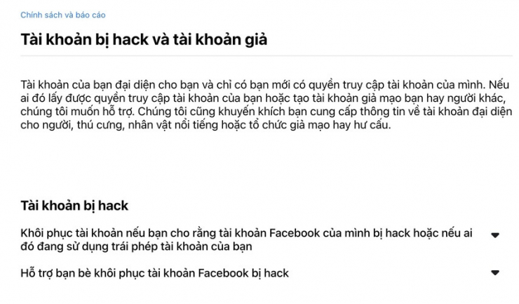 Cách báo cáo tài khoản Facebook mạo danh. Ảnh: TIỂU MINH