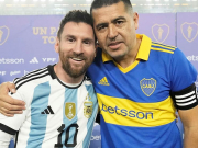 Bóng đá - Messi ghi bàn trận tri ân Riquelme, nhận kỷ niệm chương vô địch World Cup