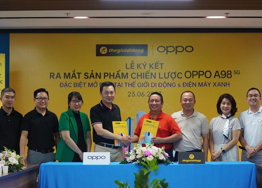 Thế Giới Di Động ký kết hợp tác chiến lược cùng OPPO, mở bán đặc biệt OPPO A98 sạc siêu nhanh, lướt siêu mượt - 1