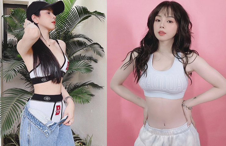 Những chiếc áo croptop phối cùng váy hay quần cạp cao thường là lựa chọn hàng đầu của người đẹp quê Đà Nẵng.
