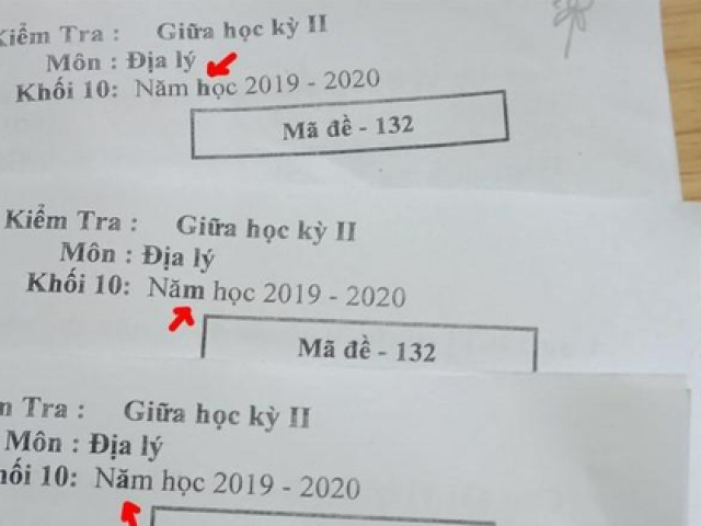 Đề thi môn Địa khiến teen ”éc ô éc”: Thử thách 6 ngày 6 đêm phân biệt mã đề thi, gét gô!