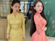 Bạn trẻ - Cuộc sống - Cô giáo tiểu học xinh như hot girl “gây sốt” khi diện loạt áo dài tự thiết kế đi dạy