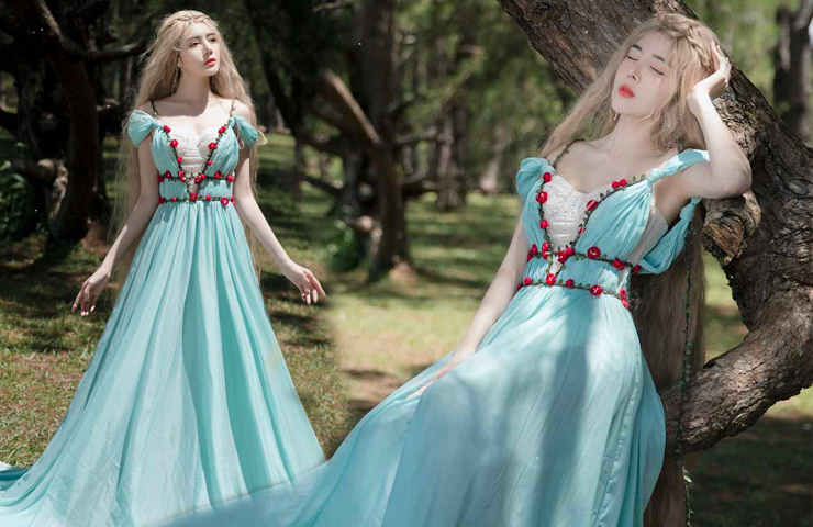 Đầm Cosplay Rosa Vivi Công chúa Ngủ Trong Từng Belle Nhún tùng - Trang phục  khác | ThờiTrangNữ.vn