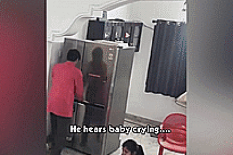 Ấn Độ: Mải nghe điện thoại, mẹ đặt con vào tủ lạnh mà không biết?