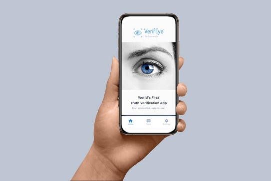 Ứng dụng VerifEye phân tích cử chỉ của mắt để phát hiện nói dối.