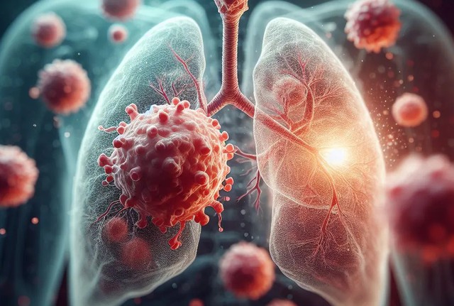 Tế bào ung thư phổi - Ảnh đồ họa