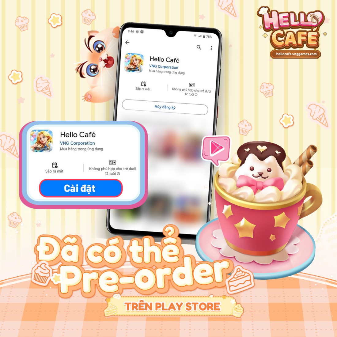 Hello Café đã mở Đăng Ký Trước tại Google Play, App Store sẽ có sau ít ngày nữa
