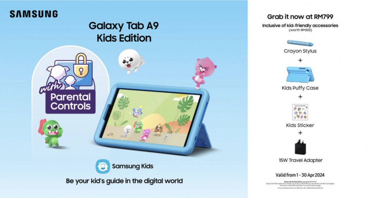 Máy tính bảng trẻ em Galaxy Tab A9 Kids.
