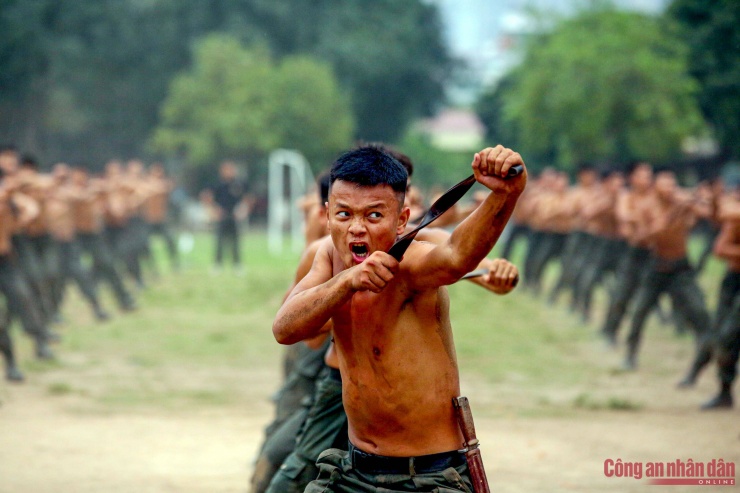 Các động tác tấn công, phòng thủ uyển chuyển, nhuần nhuyễn, tính sát thương cao, linh hoạt, sát thực tế chiến đấu giúp nâng cao khả năng chiến đấu, ý chí kiên cường, bản lĩnh cho CBCS khi ra quân thực hiện nhiệm vụ.