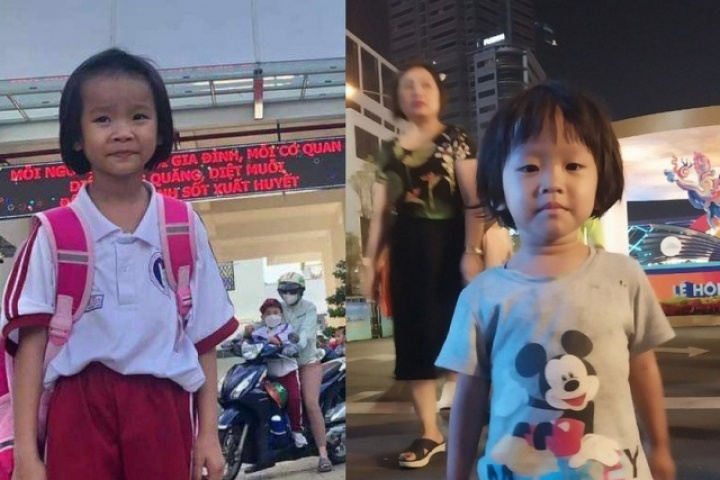 Bé Nguyễn Kiều Thảo My (7 tuổi) và bé Lê Hoàng Thuỳ Linh (3 tuổi)