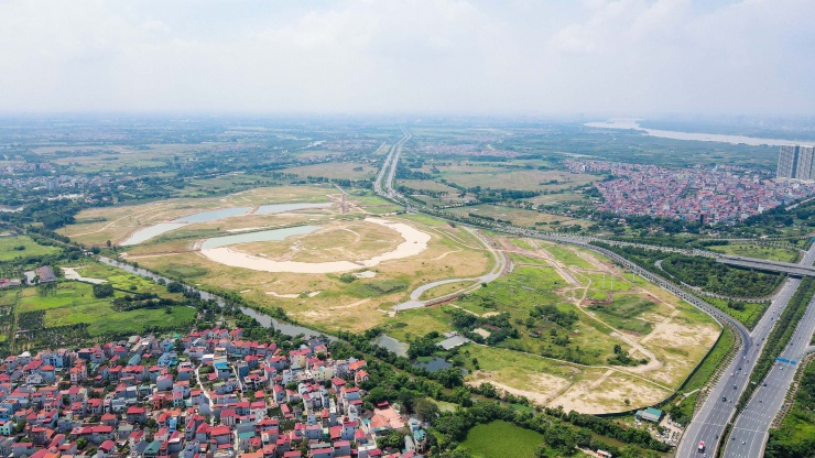 Công viên văn hóa, du lịch vui chơi giải trí Kim Quy tại huyện Đông Anh (101 ha) đã giải phóng mặt bằng được khoảng 99,6 ha