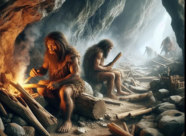 Người Neanderthals và các loài người cổ khác có thể đã biết chế tác gỗ trước loài "người tinh khôn" rất lâu - Ảnh đồ họa