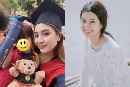Thiên An tốt nghiệp đại học sau 2 năm bảo lưu để sinh con