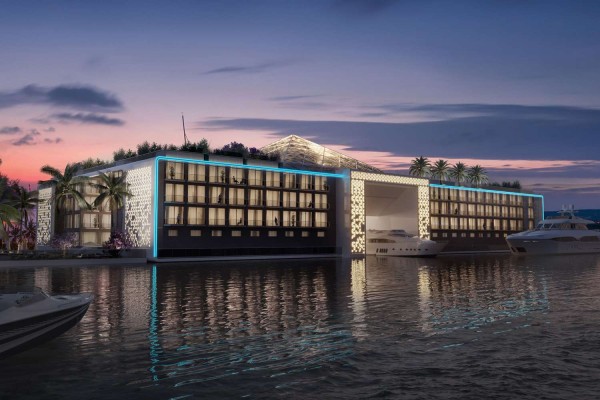 Cung điện trên mặt nước đầu tiên trên thế giới mang tên Kempinski Floating Palace.