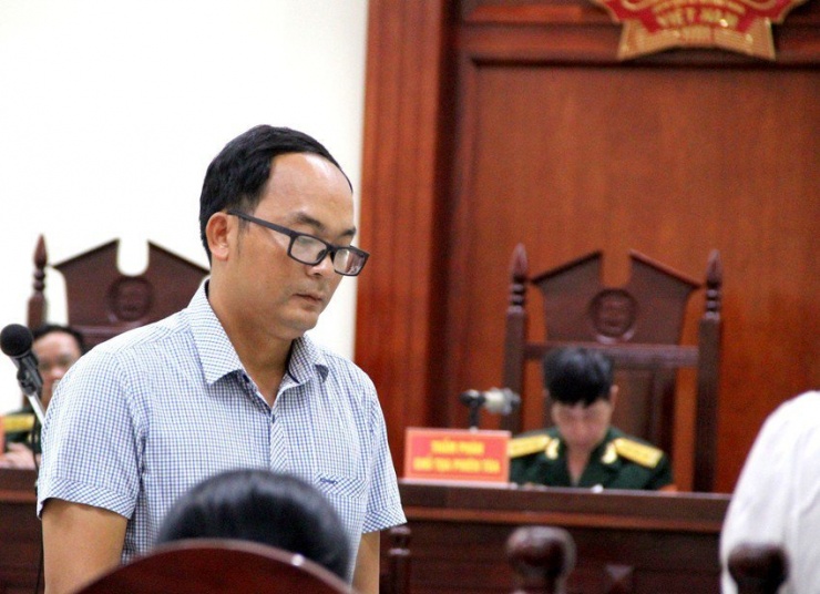 Bị cáo Hoàng Văn Minh tại phiên tòa sơ thẩm. Ảnh: T.T