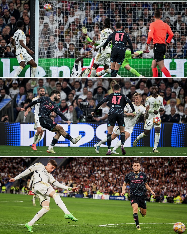 3 siêu phẩm trong trận đấu giữa Real Madrid và Man City