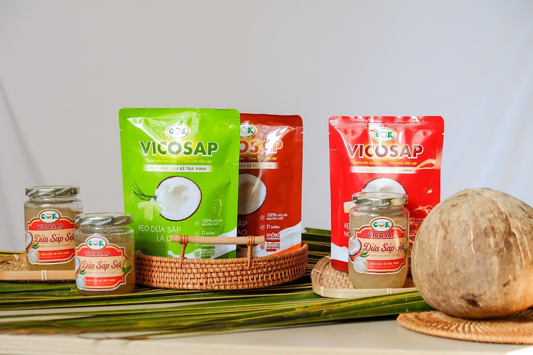 Ngày 15.4 tới, Vicosap sẽ giới thiệu loạt chế phẩm thơm ngon từ dừa sáp như dừa sáp sợi, dừa sáp sấy giòn, sữa chua dừa sáp, kẹo dừa sáp… với giá ưu đãi độc quyền trên Shopee Live.
