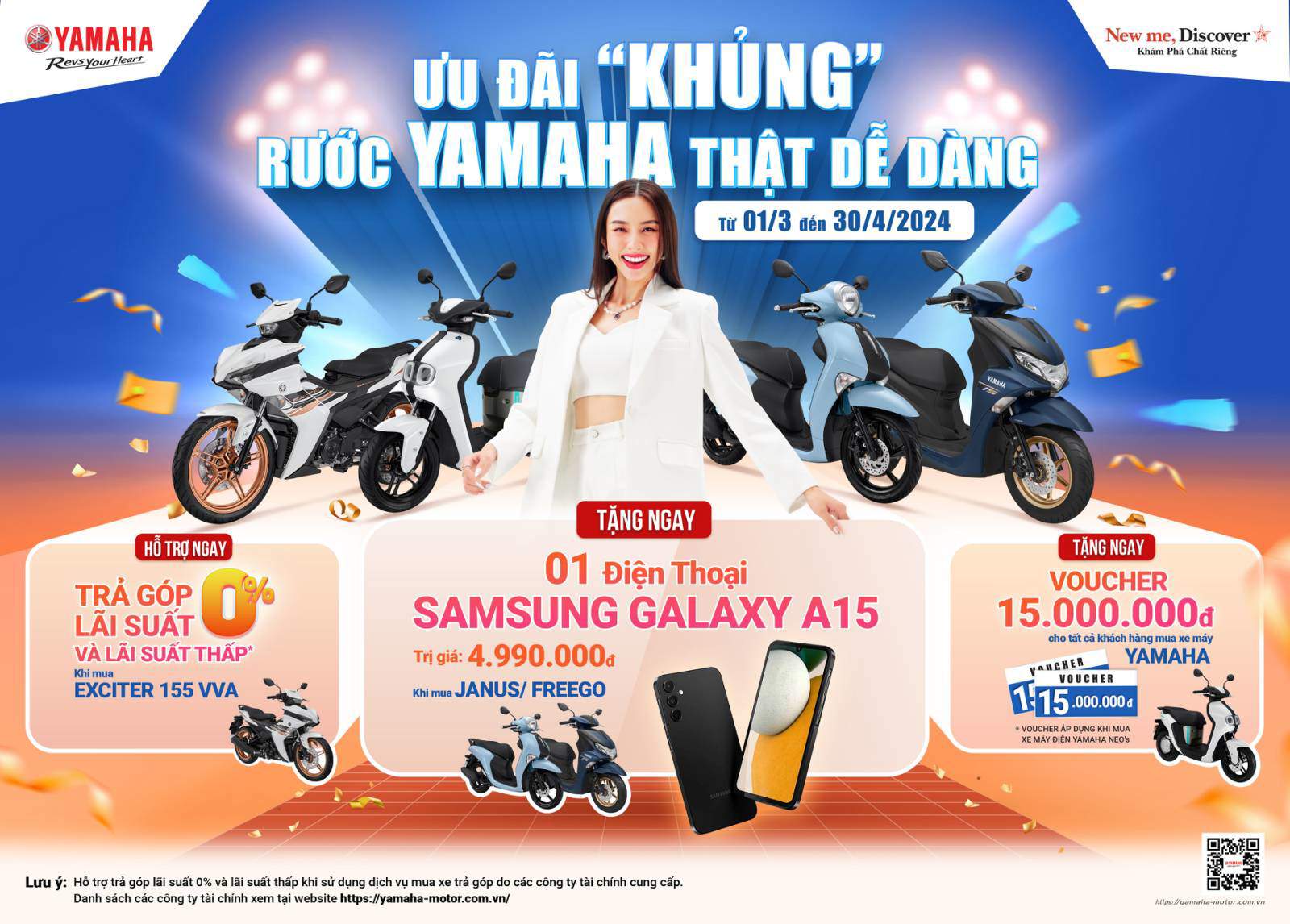 Yamaha tung chương trình khuyến mãi: "Ưu đãi "khủng" – Rước Yamaha thật dễ dàng"