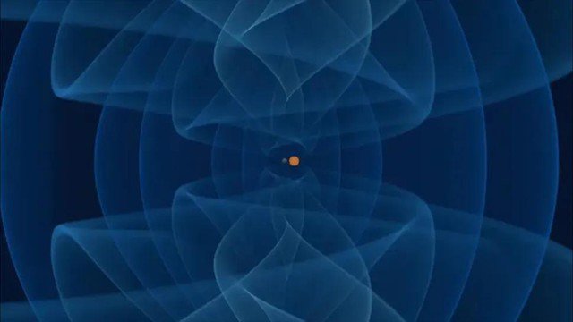 Sao neutron và vật thể bí ẩn tỏa ra sóng hấp dẫn chấn động không - thời gian trong vũ điệu hợp nhất - Ảnh đồ họa từ nhóm nghiên cứu