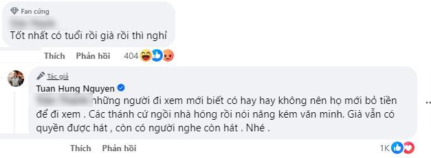 Tuấn Hưng đáp trả bình luận kém duyên: &#39;Già rồi vẫn còn được hát&#39; - 1