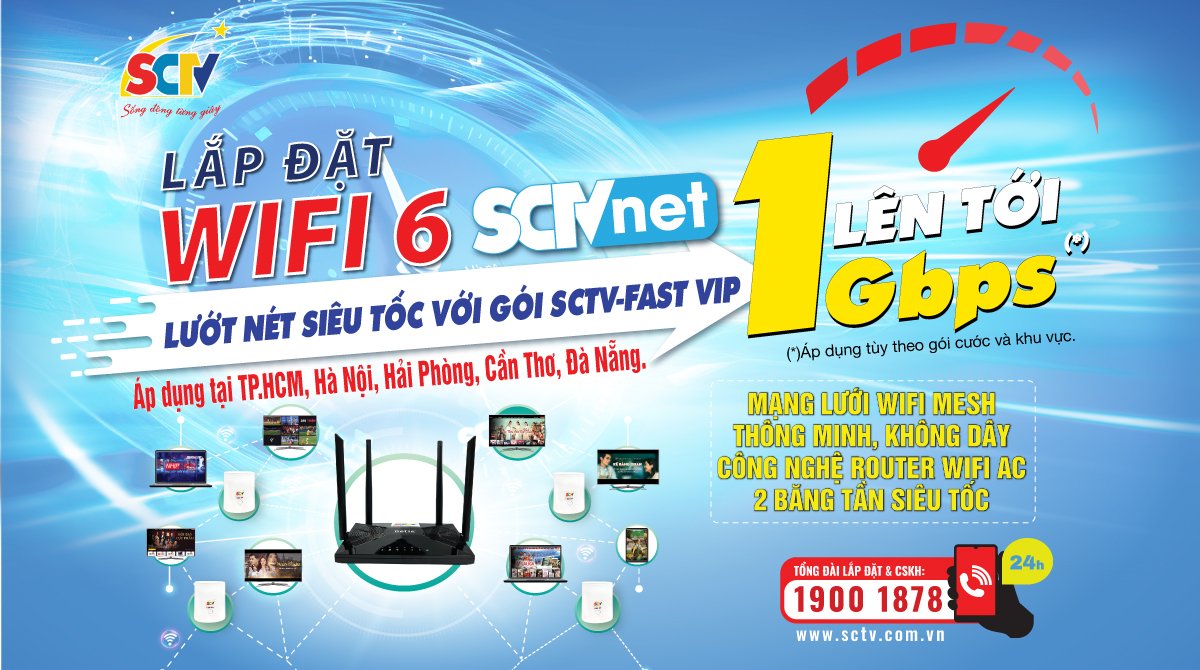 Wifi Internet SCTV: Tăng tốc gấp đôi – Giá không đổi - 1
