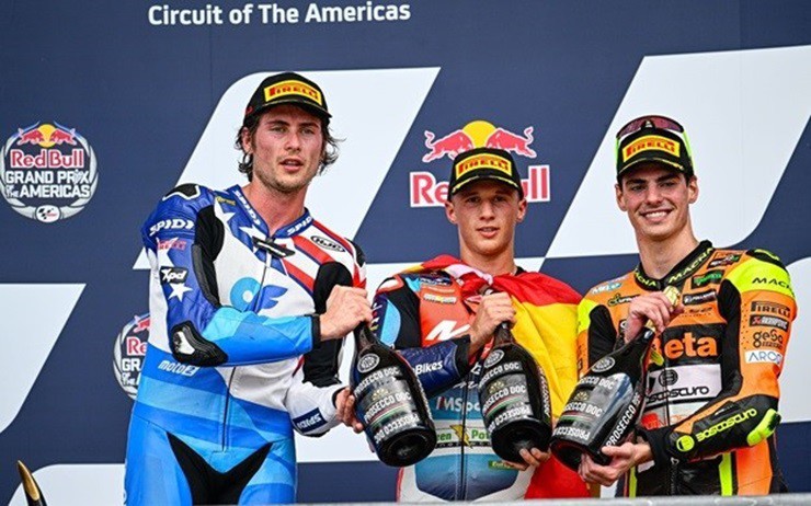 Podium cuộc đua Moto2