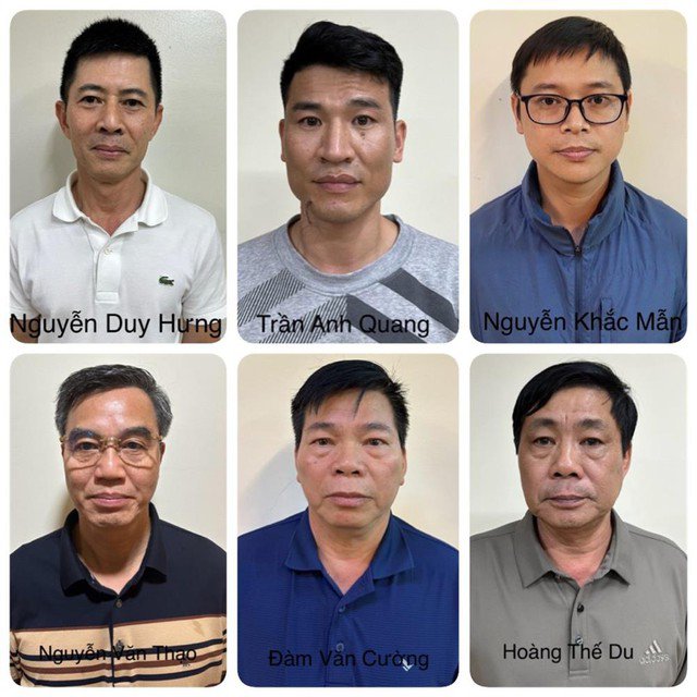 Ông Nguyễn Duy Hưng, Chủ tịch HĐQT Tập đoàn Thuận An (ảnh đầu) và 5 bị can vừa bị khởi tố Ảnh: Bộ Công an