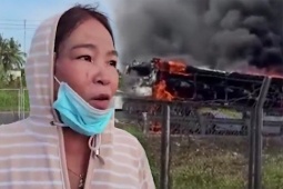 Hành khách hàng 'sợ lập cập người' nhảy ngoài xe pháo cháy bên trên đường cao tốc Trung Lương