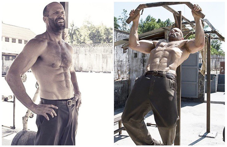 Ở độ tuổi U60, Jason Statham vẫn khiến trai trẻ phải ngưỡng mộ với bắp tay cuồn cuộn cùng cơ bụng chuẩn 6 múi.&nbsp;
