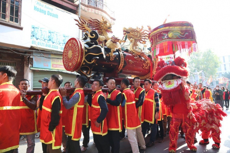 Hội rước pháo làng Đồng Kỵ được công nhận là Di sản Văn hóa phi vật thể quốc gia. Ảnh: Nguyễn Trọng Tài.
