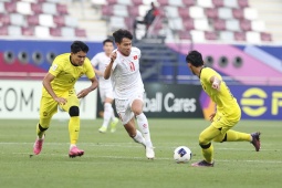 Video bóng đá U23 Việt Nam - U23 Malaysia: Siêu phẩm Văn Khang, đỉnh cao thay người (U23 châu Á)