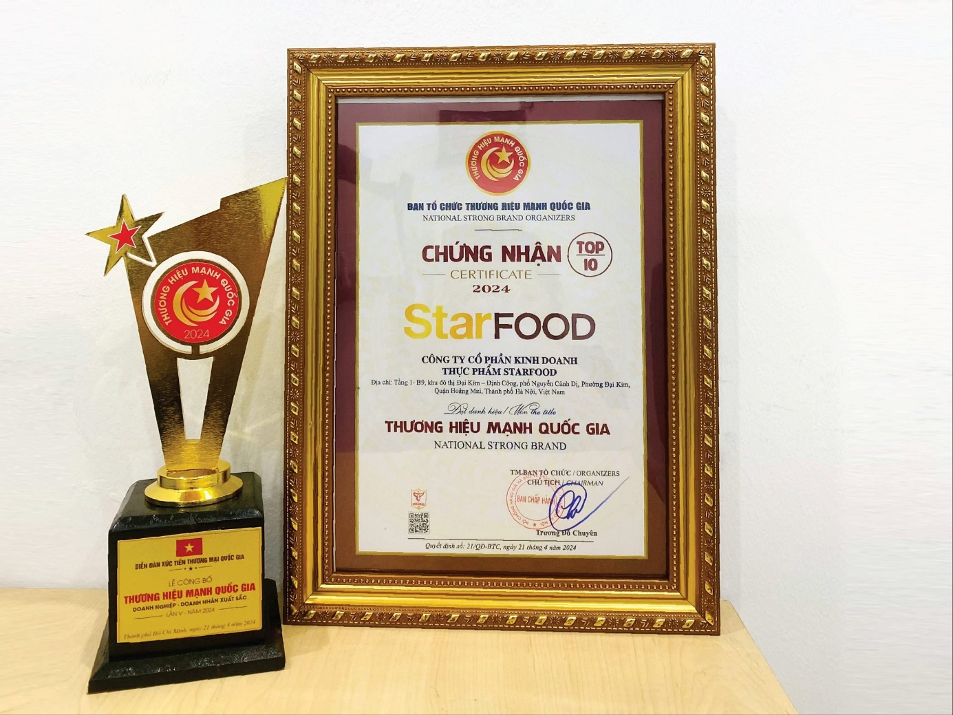 Top 10 Thương hiệu mạnh Quốc gia là minh chứng cho mọi nỗ lực của StarFOOD