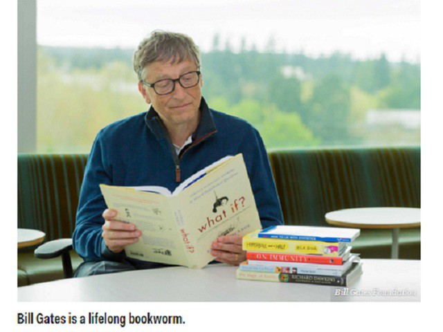 Gates cũng đã chia sẻ hơn 150 đề xuất về sách thông qua blog cá nhân của mình có tên "GatesNotes".