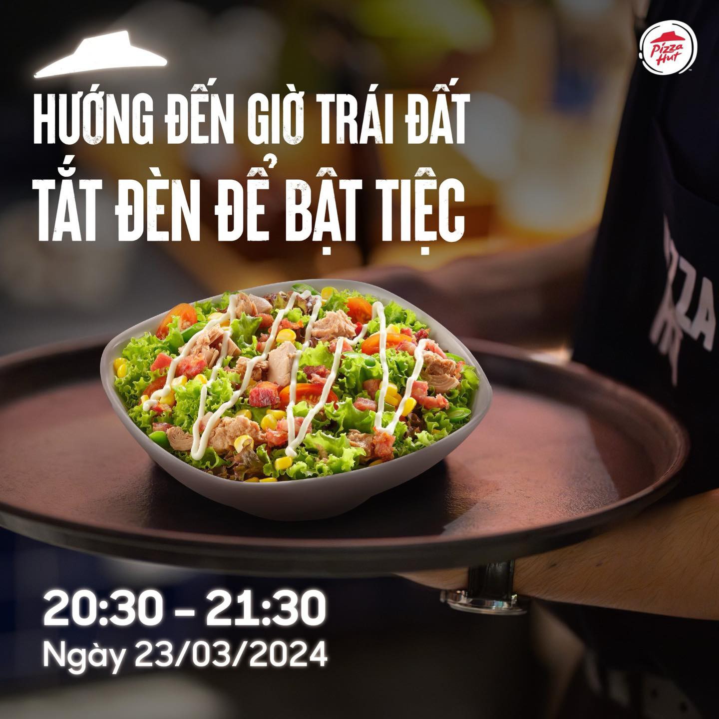 Hoạt động Giờ Trái Đất tại hệ thống nhà hàng Pizza Hut luôn diễn ra thường niên
