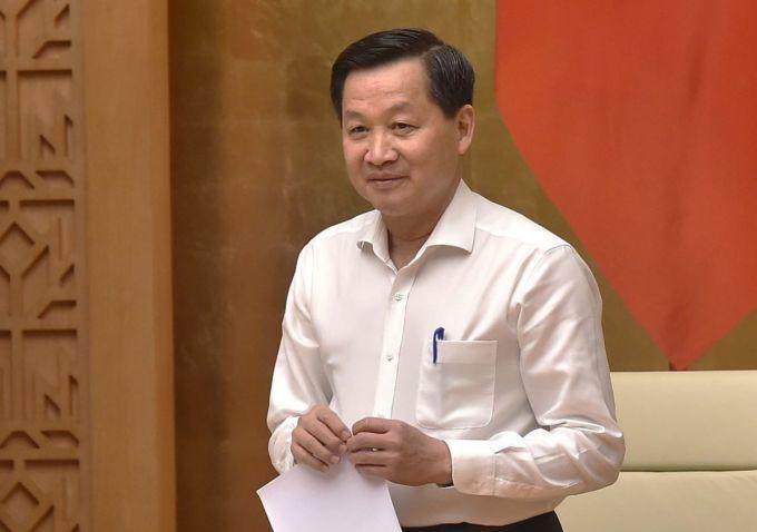 Phó thủ tướng Lê Minh Khái phát biểu tại cuộc họp Ban chỉ đạo điều hành giá, sáng 24/4. Ảnh: VGP