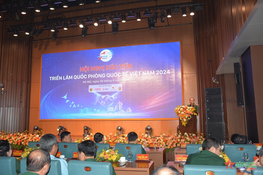Quang cảnh Hội nghị xúc tiến Triển lãm Quốc phòng quốc tế Việt Nam 2024.