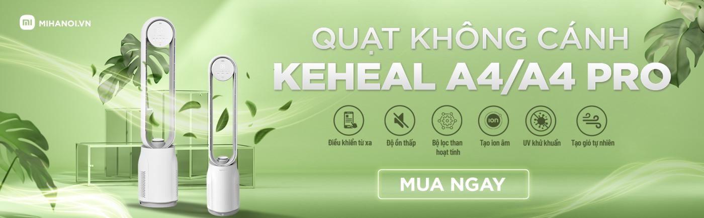 Quạt không cánh kiêm lọc khí Keheal A4 Pro sẽ là phiên bản quốc tế đầu tiên có màn hình tiếng Việt được bán ở Việt Nam.