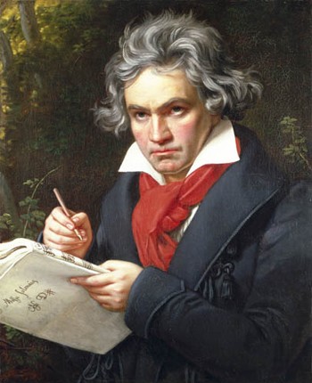 Một bức chân dung của nhà soạn nhạc thiên tài người Đức Ludwig van Beethoven - một trong số những tài năng có biểu hiện của bệnh tự kỷ. Ảnh: wordpress.com.