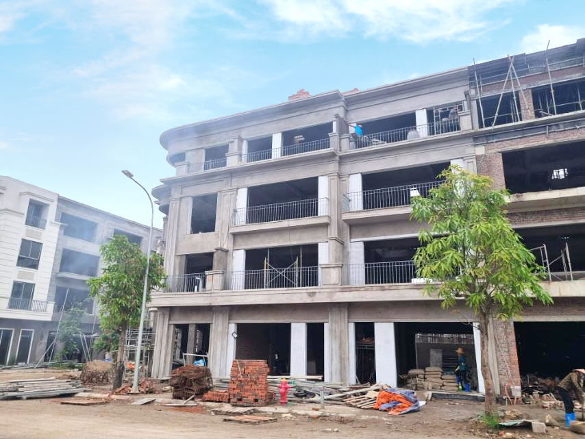 Khu thấp tầng tại FLC Tropical City Ha Long đang được thi công hoàn thiện