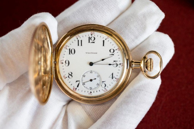 Chiếc đồng hồ vàng của John Jacob Astor IV. Ảnh: NY Post