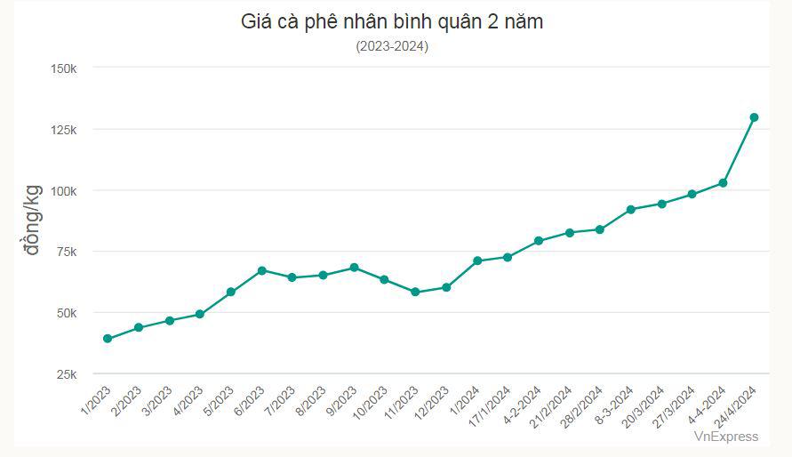 Cà phê sốt giá, nông dân tiếc vì bán sớm - 1