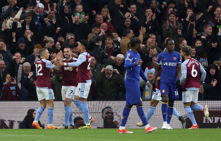 Aston Villa có thời điểm dẫn Chelsea 2 bàn